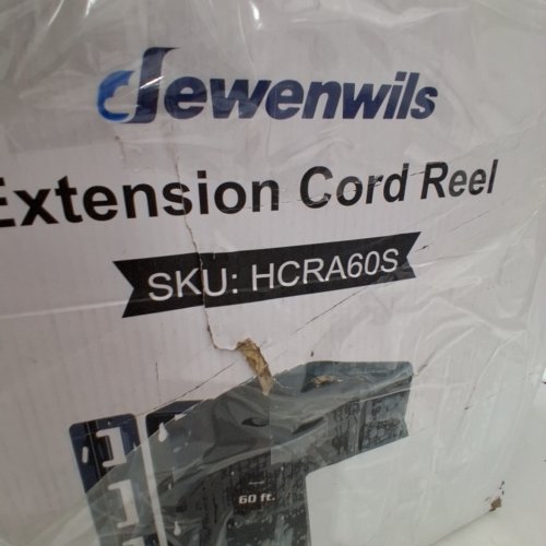 DEWENWILS TRIPLE OUTLET RETRACTABLE EXTENSION CORD REEL - 60FT - 1875W - BLACK (MODEL: HCRA60S) image 3