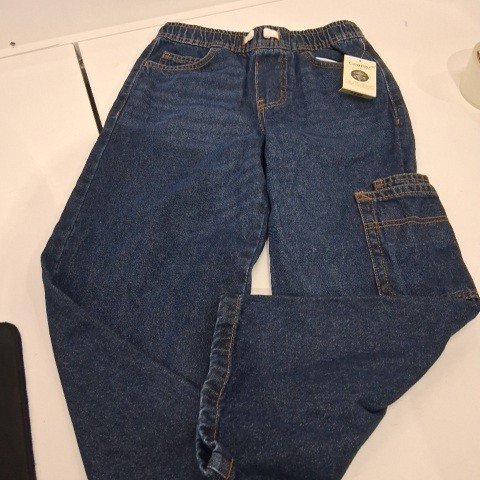 BOY'S GEORGE PULL-ON SIDE POCKET JEAN - SMALL (6) - BLUE image 2