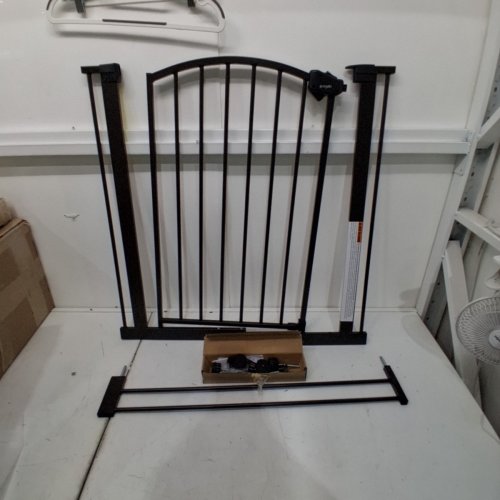 REGALO EASY STEP ARCHED DECOR SAFETY GATE - 30" X 29"-35" - BRONZE (MODEL: 0370 BR DS) image 2