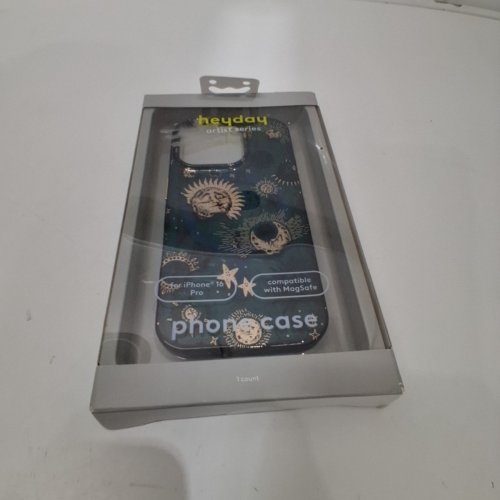 HEYDAY ARTIST SERIES MAGSAFE CASE FOR IPHONE 16 PRO MAX - TEAL/GOLD SUN, MOON, AND STARS image 2