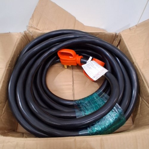 HEAVY DUTY STW RV EXTENSION POWER CORD - NEMA 14-50R - 50FT -ORANGE/BLACK (MODEL: EC5050HL-OR) image 2