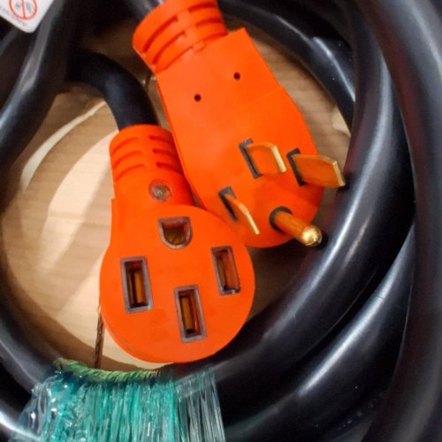 HEAVY DUTY STW RV EXTENSION POWER CORD - NEMA 14-50R - 50FT -ORANGE/BLACK (MODEL: EC5050HL-OR) image 3