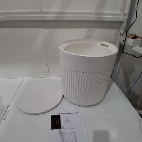 OUTDOOR COOLER SIDE TABLE - 16" - WHITE image 3