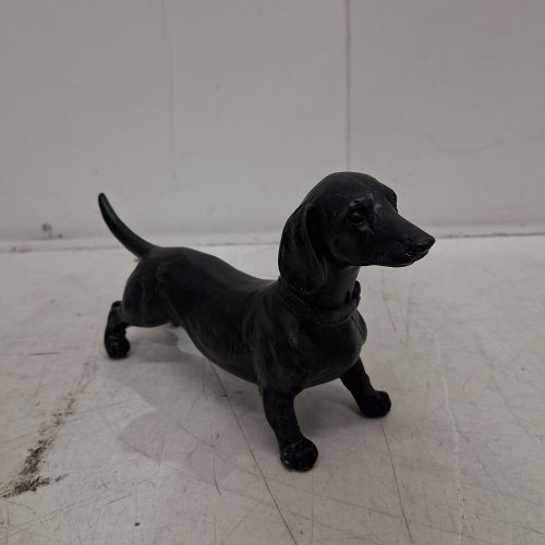 DACHSHUND DOG FIGURINE - 7" - BLACK image 2