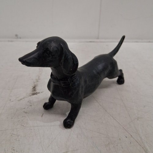 DACHSHUND DOG FIGURINE - 7" - BLACK image 3