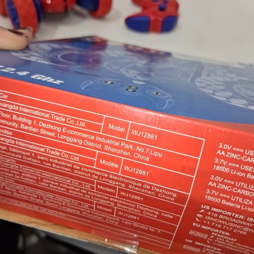 VICIA SPIDER MAN REMOTE CONTROL STUNT CAR- RED / BLUE (MODEL: WJ12881) image 3