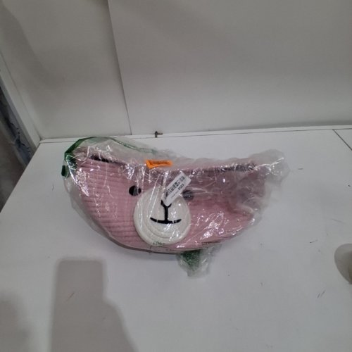 PANDAEAR COTTON ROPE BABY STORAGE BASKET WITH HANDLES - 10.5" X 8.5" - PINK/WHITE image 3