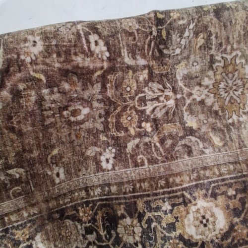 FLORAL VINTAGE AREA RUNNER RUG - 3FT X 10FT - BROWN / BEIGE image 5