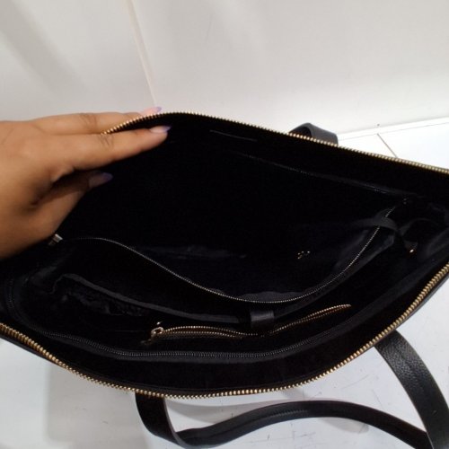 BUFFALO DAVID BITTON LEATHER TOTE SHOULDER BAG - BLACK (MODEL: 2012486) image 3