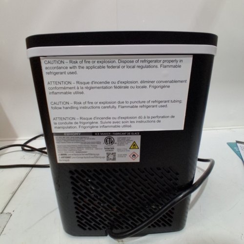 EUHOMY SELF-CLEANING BULLET COUNTERTOP PORTABLE ICE MAKER - MAKES 27LB PER DAY - BLACK (MODEL: IMB1008CA-UL) image 11