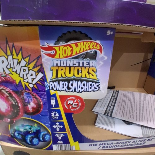 HOT WHEELS MONSTER TRUCK MEGA-WREX ALIVE POWER SMASHER RC - BLUE image 3