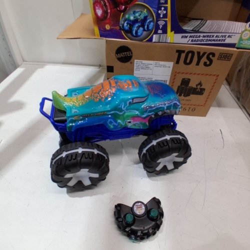 HOT WHEELS MONSTER TRUCK MEGA-WREX ALIVE POWER SMASHER RC - BLUE image 4