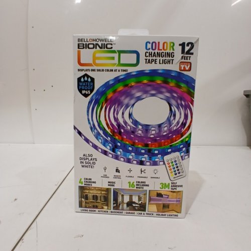 BELL+HOWELL BIONIC USB RGB-LED STRIP TAPE LIGHTS WITH REMOTE CONTROL, 16 COLOURS WITH 4 MODES, 12FT, WHITE image 3
