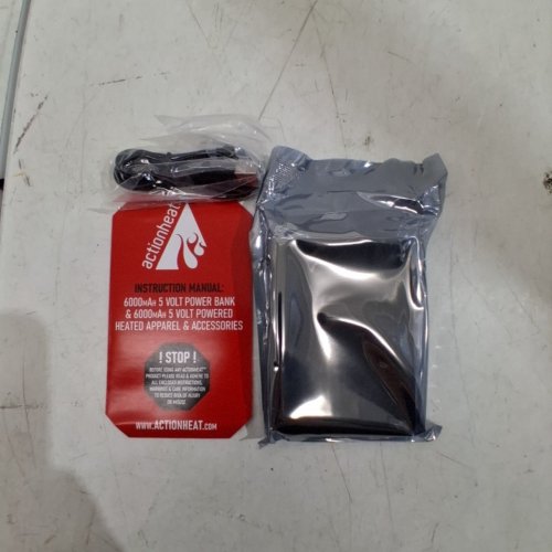 ACTIONHEAT POWER BANK FOR HEATED CLOTHING - 6000 MAH 5 V - BLACK (MODEL: AH-5 V-6000) image 3