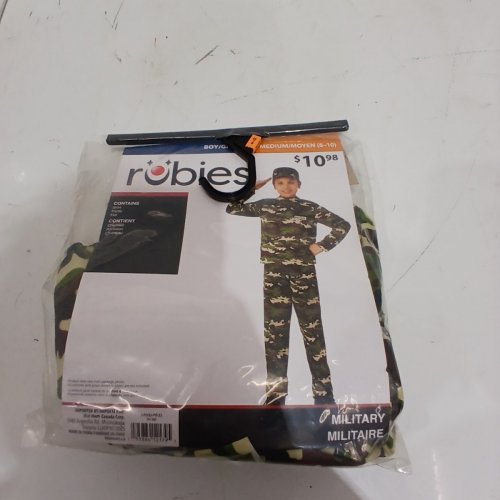 3PC BOYS RUBIES MILITARY COSTUME HAT, SHIRT AND PANTS - MEDIUM (8-10) - GREEN (STYLE: 701380) image 2