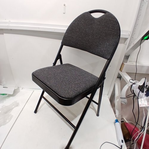 MAINSTAYS PADDED FABRIC CHAIR - 18.3" X 19.7" X 34.7" - GRAY (STYLE: CHFC1833) image 2