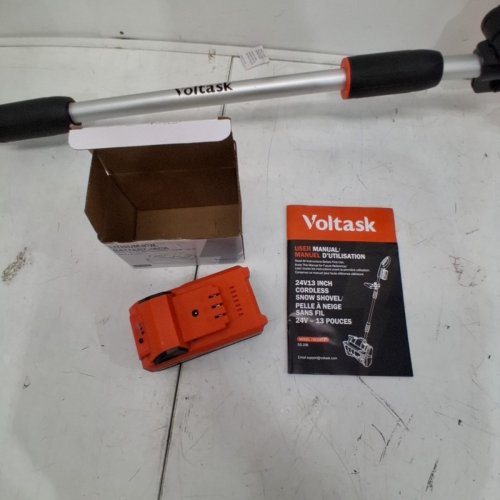 VOLTASK CORDLESS ELECTRIC SNOW SHOVEL WITH 1 BATTERY - 13" - 24V BLACK/ORANGE (MODEL: CSS001-130OR-CAVK) image 5