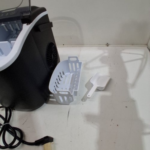 EUHOMY COUNTERTOP ICE MAKER MACHINE WITH HANDLE, BASKET AND SCOOP - MAKES 26LB/DAY - BLACK (MODEL: IM001-BBL-CAEH) image 4