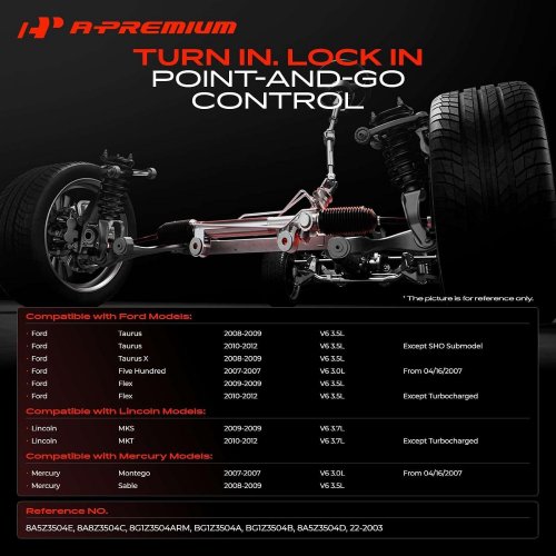 A-PREMIUM HYDRAULIC POWER STEERING RACK AND PINION FOR VARIOUS FORD MODELS - REPLACES PART# 8A5Z3504D - (MODEL: APPSR036) image 3