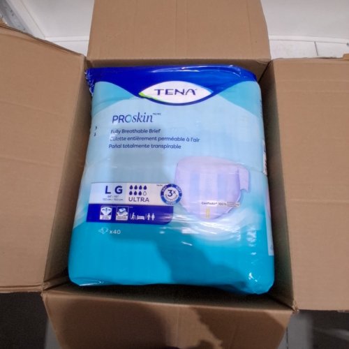 40PK UNISEX ADULTS TENA PROSKIN ULTRA ABSORBENT BRIEFS WITH TABS - LARGE image 2