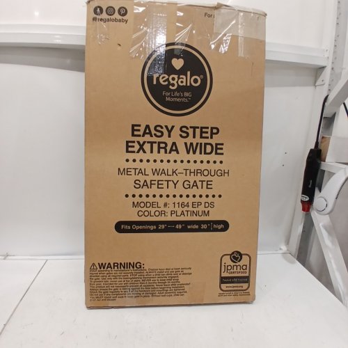 REGALO EASY STEP EXTRA WIDE BABY GATE - 29"- 49" X 30" - GREY (MODEL: 1164 EP DS) image 4