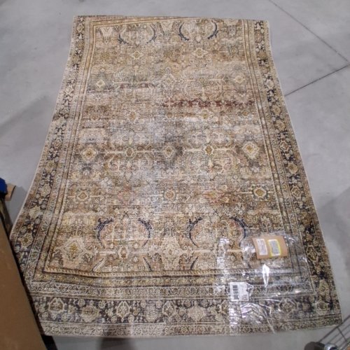 LOLOI II LAYLA COLLECTION PRINTED AREA RUG - 5FTX7FT6" - OLIVE/CHARCOAL (MODEL#: LAY-03) image 2