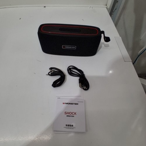 MONSTER SHOCK PORTABLE BLUETOOTH IPX6 WATERPROOF SPEAKER - 30W - BLACK (MODEL: ,S62123) image 3