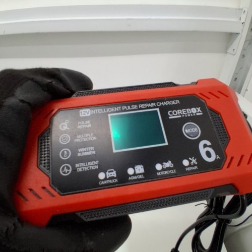 COREBOX 12V CAR BATTERY CHARGER & MAINTAINER - RED/BLACK (MODEL: H-6CS) image 4