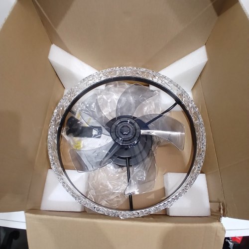BLADELESS CEILING FAN WITH ADJUSTABLE LIGHT AND REMOTE CONTROL - 20" - BLACK (MODEL: 8225-500) image 2