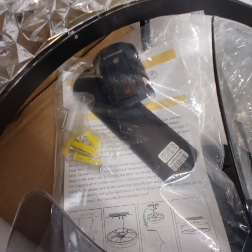 BLADELESS CEILING FAN WITH ADJUSTABLE LIGHT AND REMOTE CONTROL - 20" - BLACK (MODEL: 8225-500) image 3