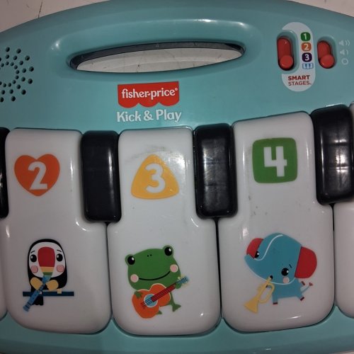 FISHER-PRICE GLOW AND GROW KICK & PLAY PIANO PLAYMAT - BLUE - (MODEL: HWD95) image 4