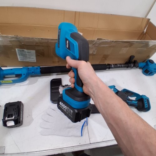 SEESII 6-IN-1 CORDLESS MINI CHAINSAW POLE SAW & HEDGE TRIMMER - 6" SAW - UP TO 9FT - BLUE (MODEL: P6 BONUS) image 3