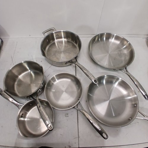 8PC HENCKLES LEGACY TRI PLY STAINLESS STEEL COOKWARE SET - SILVER (MODEL: 1816600) image 3