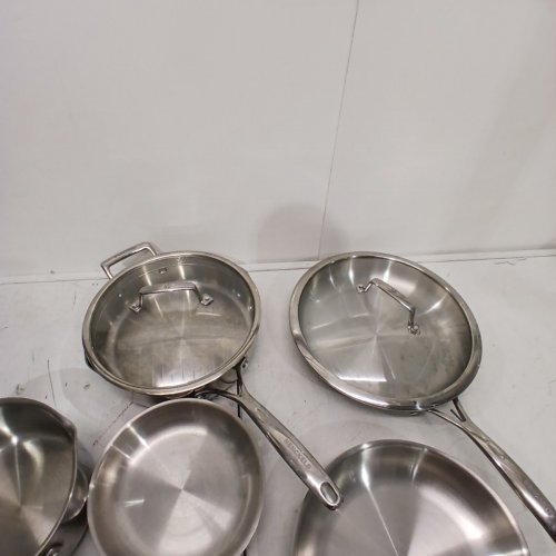 8PC HENCKLES LEGACY TRI PLY STAINLESS STEEL COOKWARE SET - SILVER (MODEL: 1816600) image 7