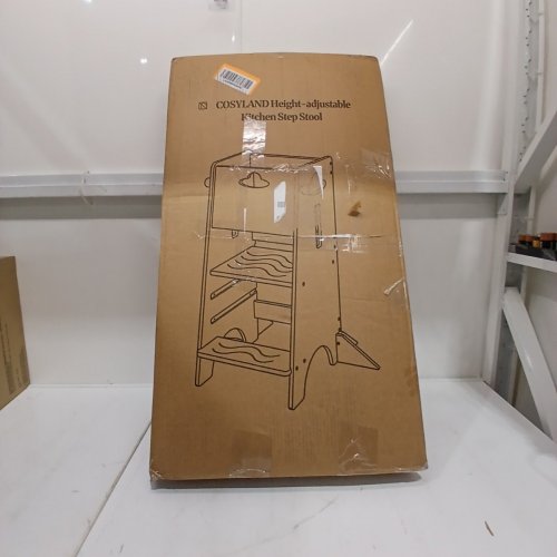 COSYLAND 3 LEVEL HEIGHT-ADJUSTABLE KITCHEN STEP STOOL - NATURAL WOOD (MODEL: CS000248-4-CA) image 5
