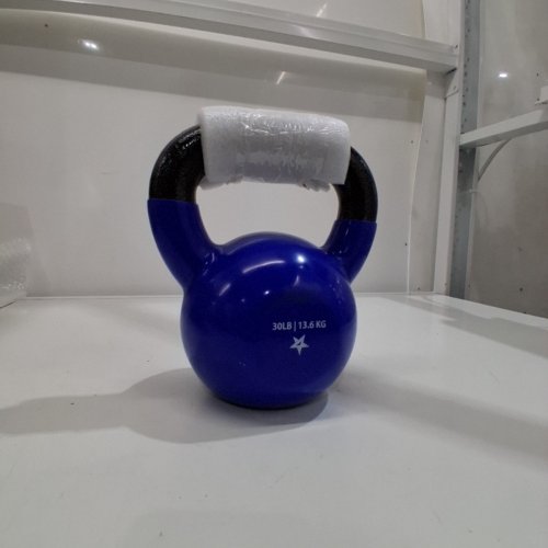 YES4ALL PVC KETTLE BELL WITH RUBBER BOTTOM - 30LBS - BLUE image 2