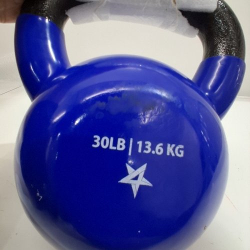 YES4ALL PVC KETTLE BELL WITH RUBBER BOTTOM - 30LBS - BLUE image 3