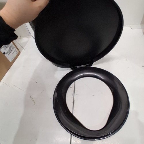 72 HRS PREMIUM PORTABLE CAMPING TOILET SEAT WITH LID AND BUCKET FOR CAMPING, HIKING, EMERGENCIES - BLACK (MODEL: SAN-006) image 3