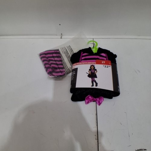2PC GIRL'S WAY TO CELEBRATEHALLOWEEN BLACK KITTY COSTUME SET - 2T - BLACK / PINK image 2