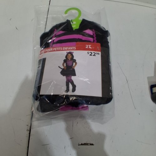GIRL'S WAY TO CELEBRATEHALLOWEEN BLACK KITTY COSTUME SET (DRESS ONLY) - 2T - BLACK / PINK image 2