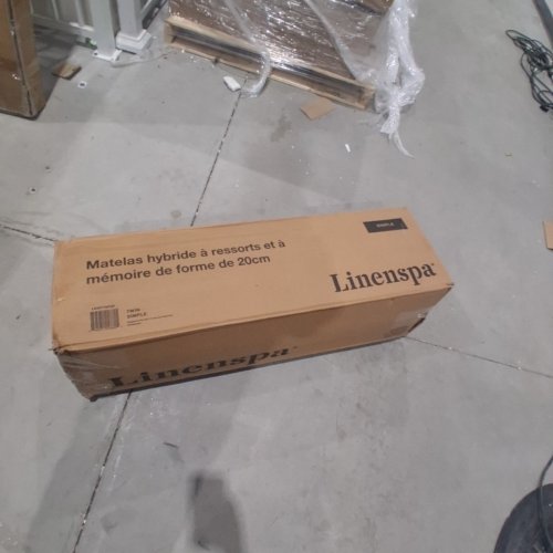 LINENSPA MEMORY FOAM AND SPRING HYBRID MATTRESS - TWIN - 8" - WHITE / BLUE (MODEL: LS08TTMFSP) image 5