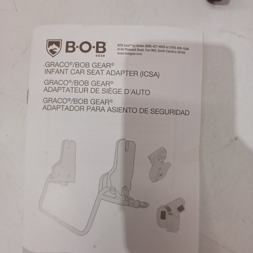 BOB GEAR SINGLE JOGGING STROLLER ADAPTER FOR GRACO INFANT CAR SEATS - BLACK (MODEL: S12045400) image 3