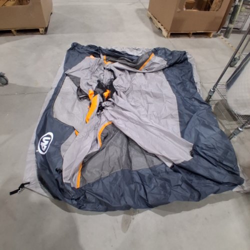 4-PERSON UNP STRAIGHT WALL CABIN TENT WITH RAINFLY - GREY / ORANGE (MODEL: UNP-8772-GY) image 2