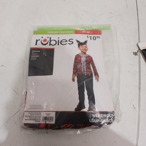 2PC TODDLER RUBIES WEREWOLF COSTUME - 2T - RED/BLACK/GREY (STYLE: 1002834) image 2