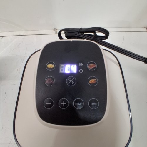 AIRMSEN GLASS AIR FRYER WITH 4 PRESETS & MANUAL CONTROL - 6QT - WHITE (MODEL: PAF-6002BD-1A) image 2