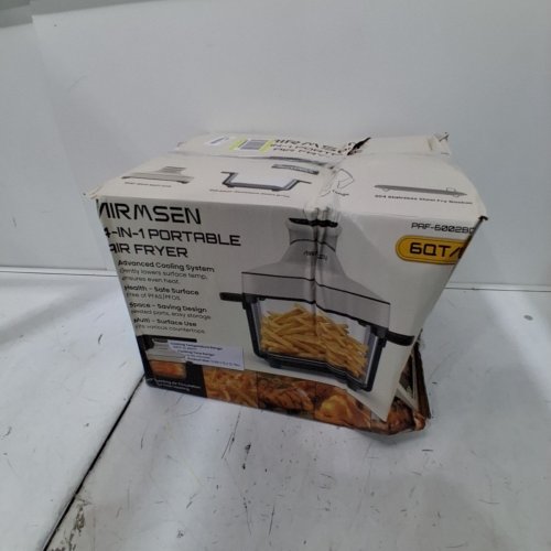 AIRMSEN GLASS AIR FRYER WITH 4 PRESETS & MANUAL CONTROL - 6QT - WHITE (MODEL: PAF-6002BD-1A) image 5