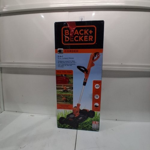 BLACK + DECKER 3-IN-1 COMPACT ELECTRIC MOWER STRING TRIMMER - 12" PATH - 6.5AMP - ORANGE/BLACK (MODEL: BESTA512CM) image 6