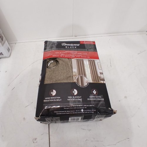 (2 PANEL) BEAUTYREST GROMMET TOP BLACKOUT CURTAIN WITH LINER - 52" X 90" - BROWN (MODEL: 6699105) image 3