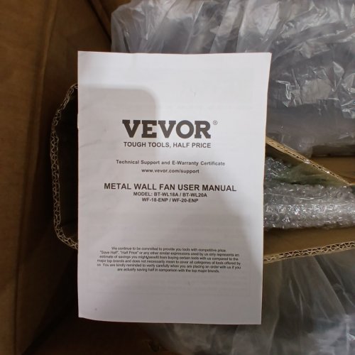 VEVOR WALL MOUNT FAN - 18" - BLACK (MODEL: BT-WL18A) image 3