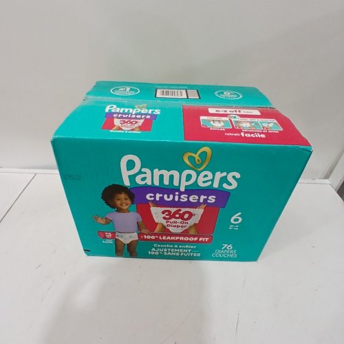 76PK PAMPERS CRUISERS 360° 100% LEAKPROOF GAP-FREE FIT DIAPERS - SIZE 6 image 3